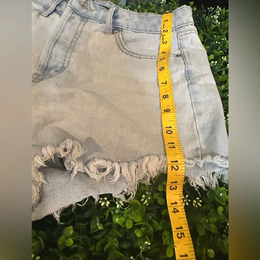 Wild Fable Light Blue Frayed Hem Jean Shorts